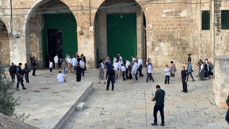 مستوطنون يواصلون اقتحاماتهم لباحات الأقصى 