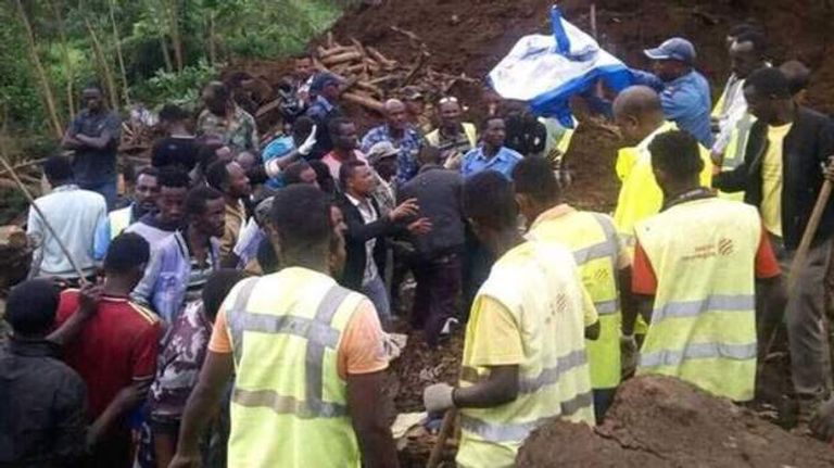 انهيار أرضي في إثيوبيا