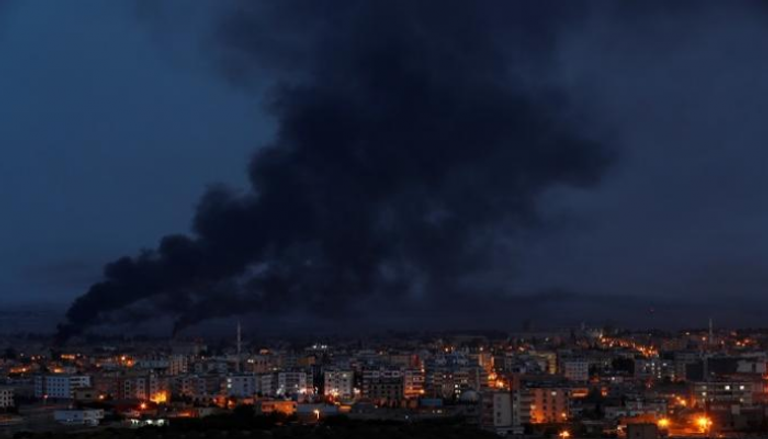 القصف التركي على مدينة رأس العين السورية - رويترز