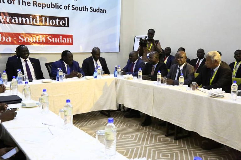 جانب من المفاوضات بين حكومة السودان والحركة الشعبية بجوبا