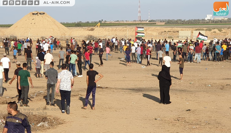 جانب من المظاهرات التي شهدتها غزة