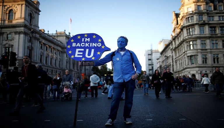 مظاهرة في لندن للمطالبة باستفتاء جديد للخروج من الاتحاد الأوروبي