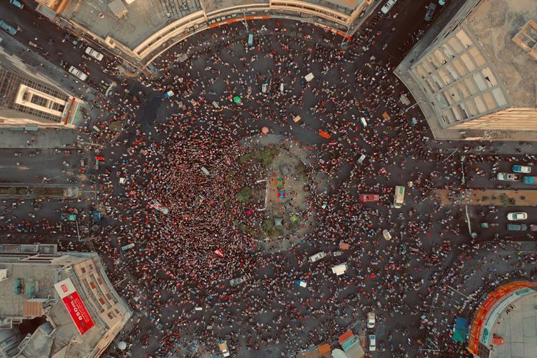 جانب من مظاهرات لبنان