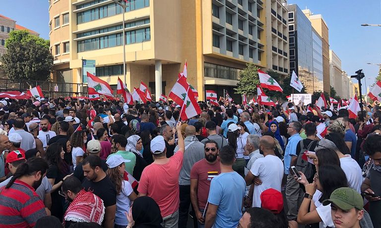 جانب من مظاهرات لبنان