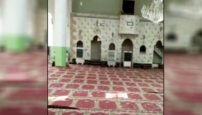 جانب من آثار القصف التركي على مسجد مدينة رأس العين السورية