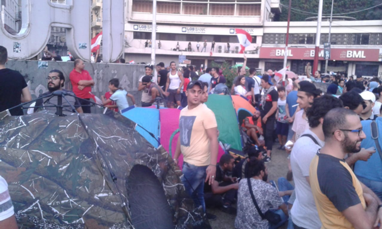 جانب من مظاهرات لبنان