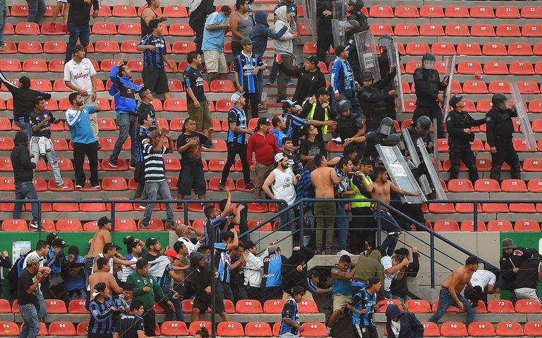 لقطة من شغب الجماهير