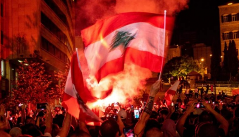 جانب من الاحتجاجات اللبنانية