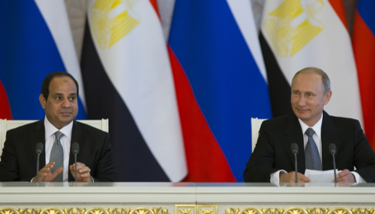 الرئيسان الروسي فلاديمير بوتين والمصري عبدالفتاح السيسي