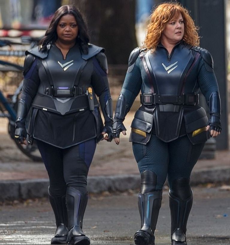 أوكتافيا سبنسر وميليسا مكارثي أثناء تصوير الفيلم