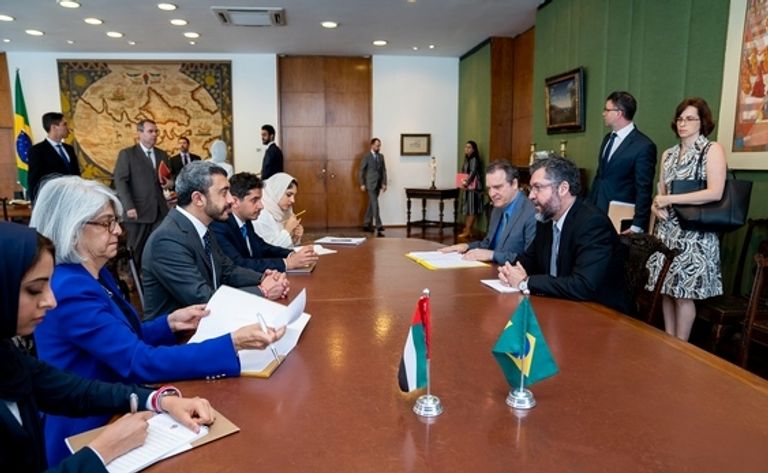 تعاون مثمر ومتواصل بين الجانبين الإماراتي والبرازيلي علاقات ثنائية متميزة بين الإمارات والبرازيل