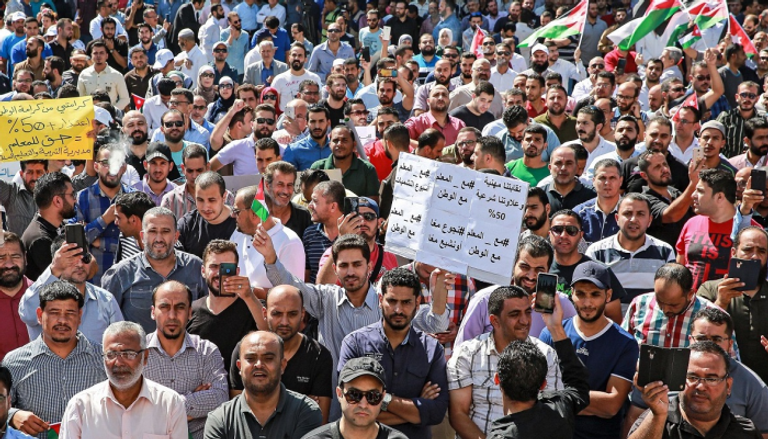 من إضراب المعلمين في الأردن الشهر الماضي