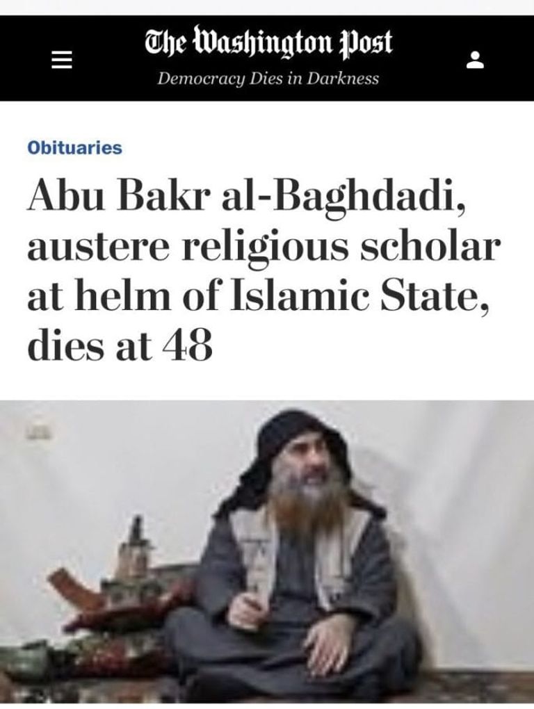 زعيم تنظيم داعش الإرهابي أبوبكر البغدادي