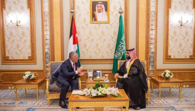 ولي العهد السعودي يلتقي ملك الأردن