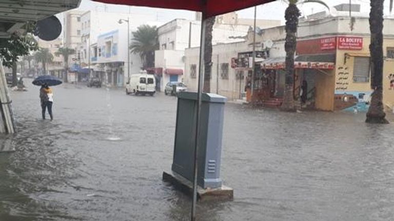 الأمطار تجتاح تونس