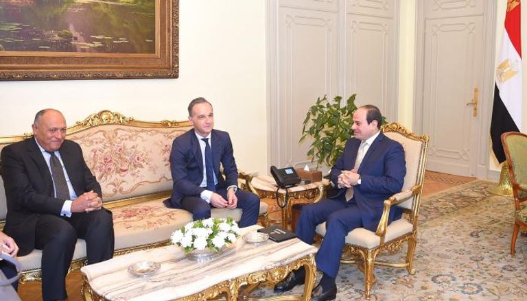 الرئيس المصري خلال لقاء وزير خارجية ألمانيا