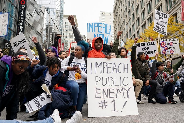 ترامب خلال اجتماع للجمعية الدولية لقادة الشرطة