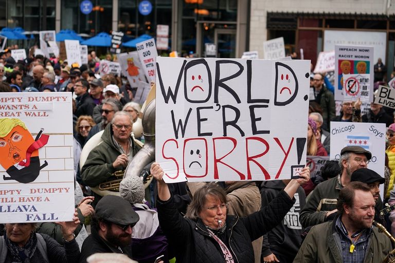 ترامب خلال اجتماع للجمعية الدولية لقادة الشرطة