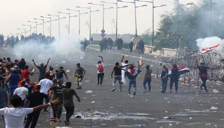 مواجهات بين المتظاهرين والشرطة العراقية