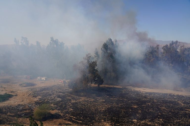 النيران أتت على 100 فدان في ريفرسايد كاونتي