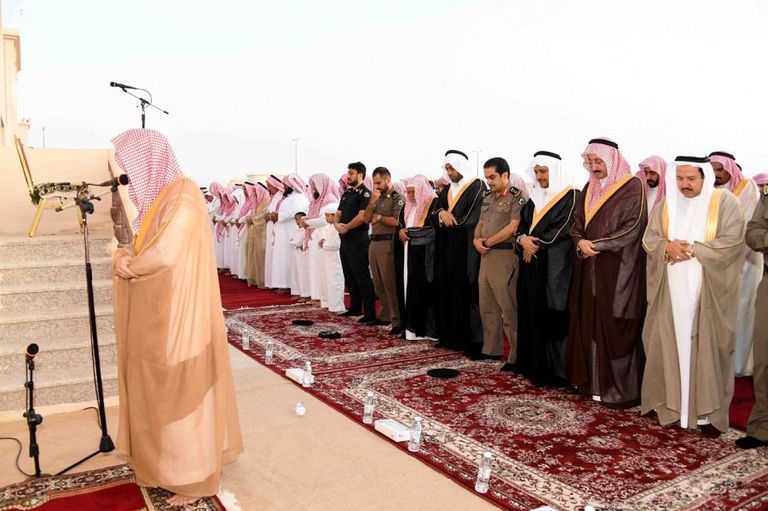 جانب من صلاة الاستسقاء التي شهدتها المملكة