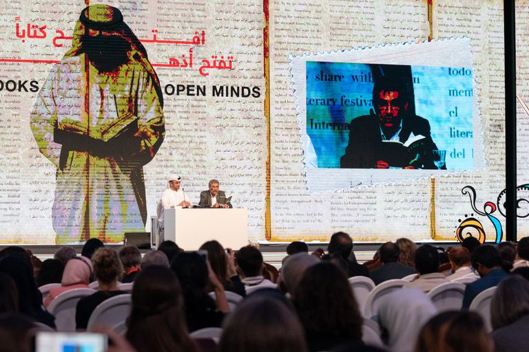 جانب من ندوة للكاتب والروائي أورهان باموق