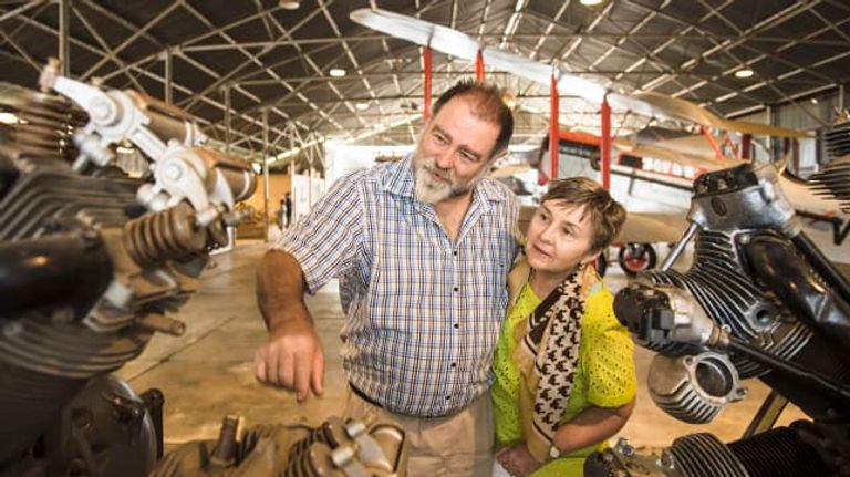 إحدى الطائرات المعروضة في متحف مؤسسي كانتاس بأستراليا