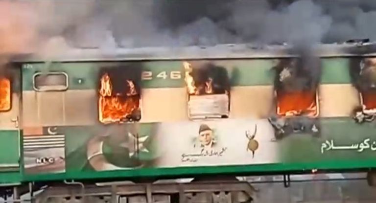 صورة متداولة على منصات التواصل الاجتماعي للحريق