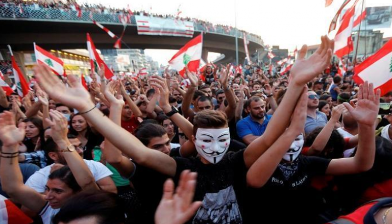 جانب من المظاهرات الغاضبة في لبنان - أرشيفية