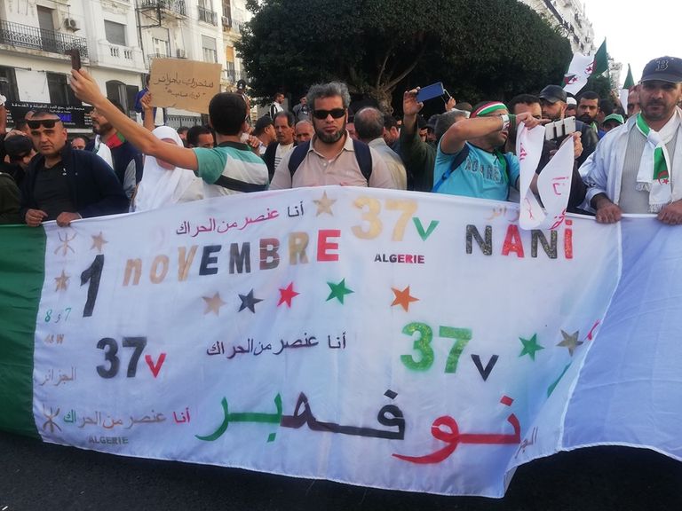 مظاهرة ضد الانتخابات اليوم الجمعة في الجزائر العاصمة محمد شرفي رئيس السلطة المستقلة للانتخابات في الجزائر