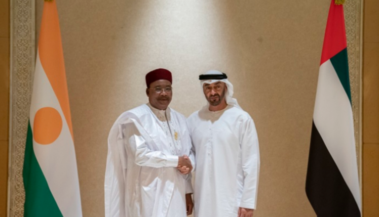 الشيخ محمد بن زايد آل نهيان وإيسوفو محمدو رئيس النيجر