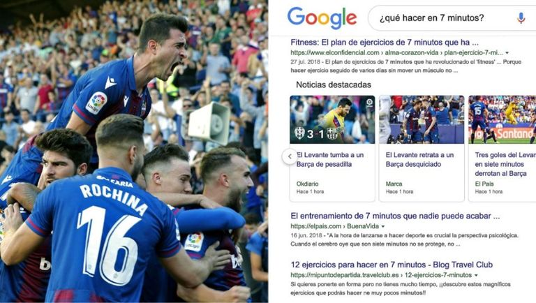 سخرية نادي ليفانتي من نادي برشلونة برشلونة وليفانتي