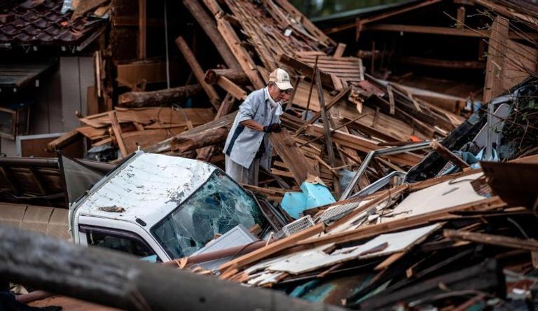 خسائر جراء إعصار ”هاجيبيس“ في اليابان