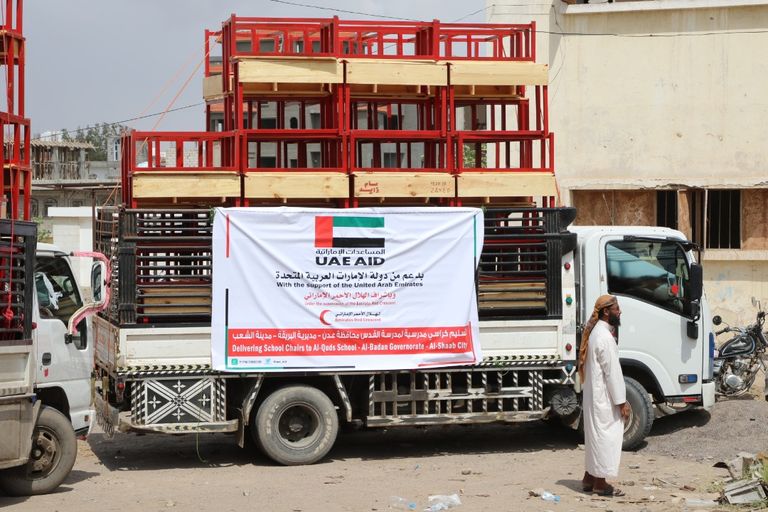هيئة الهلال الأحمر الإماراتي أهّلت 149 مبنى تعليميا في عدن