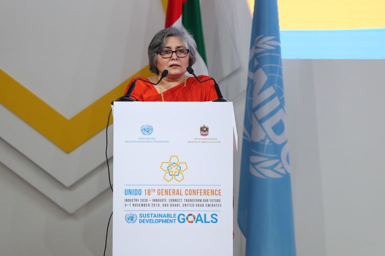 أعمال مؤتمر منظمة "اليونيدو" في أبوظبي