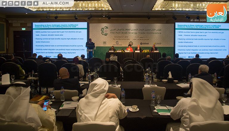 جانب من أعمال المؤتمر الأول للتبادل التجاري للطاقة في الوطن العربي 
