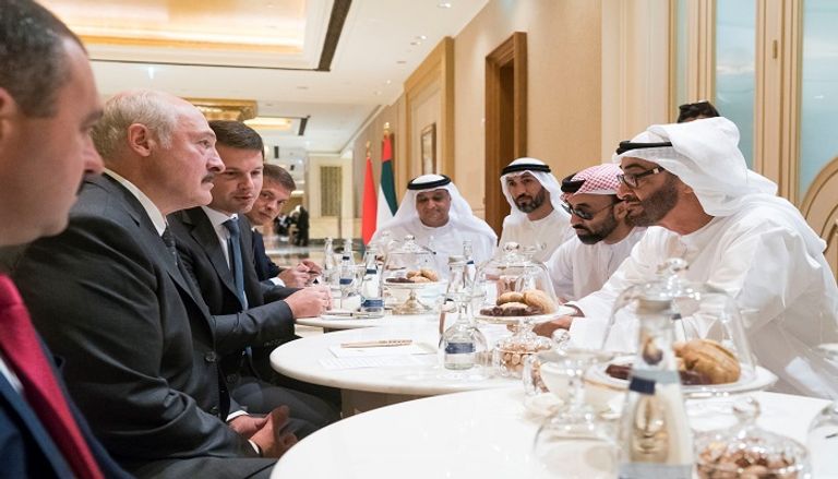 جانب من اللقاء  الشيخ محمد بن زايد آل نهيان يستقبل ألكسندر لوكاشينكو