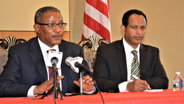 مؤتمر صحفي لوزيري الخارجية والمياه بإثيوبيا