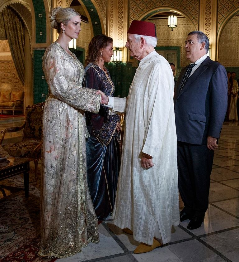 إيفانكا ترامب بالقفطان المغربي والأميرة للا مريم في مأدبة العشاء