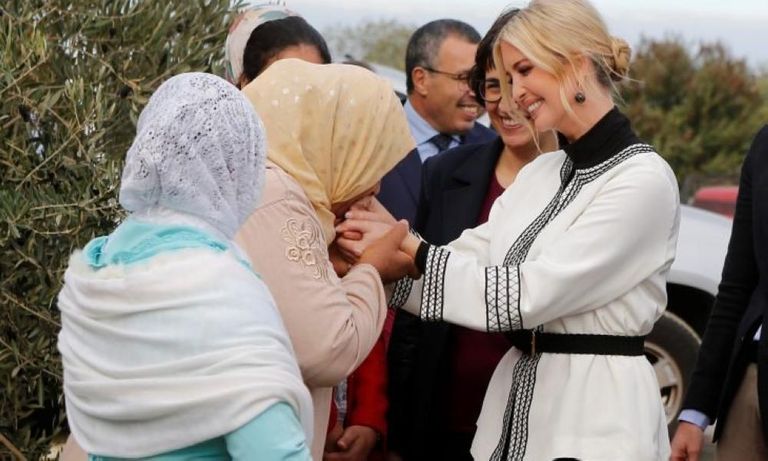 إيفانكا ترامب بالقفطان المغربي والأميرة للا مريم في مأدبة العشاء