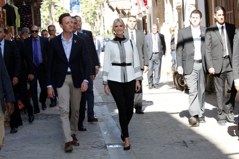 إيفانكا ترامب بالقفطان المغربي والأميرة للا مريم في مأدبة العشاء