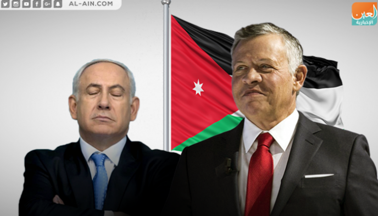 الملك عبدالله الثاني ورئيس الوزراء الإسرائيلي