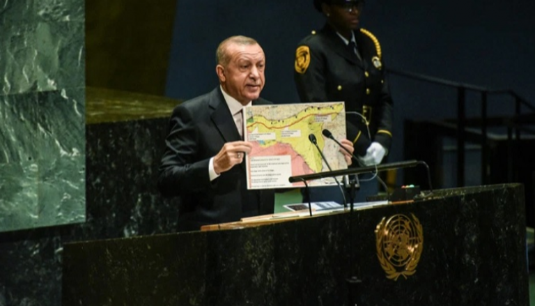 أردوغان خلال خطابه بالأمم المتحدة - أرشيفية
