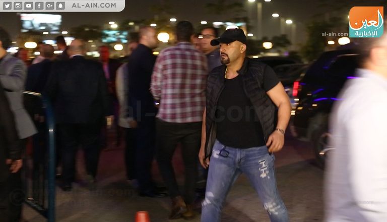 رامي عز الدين بركات في عزاء هيثم أحمد زكي 