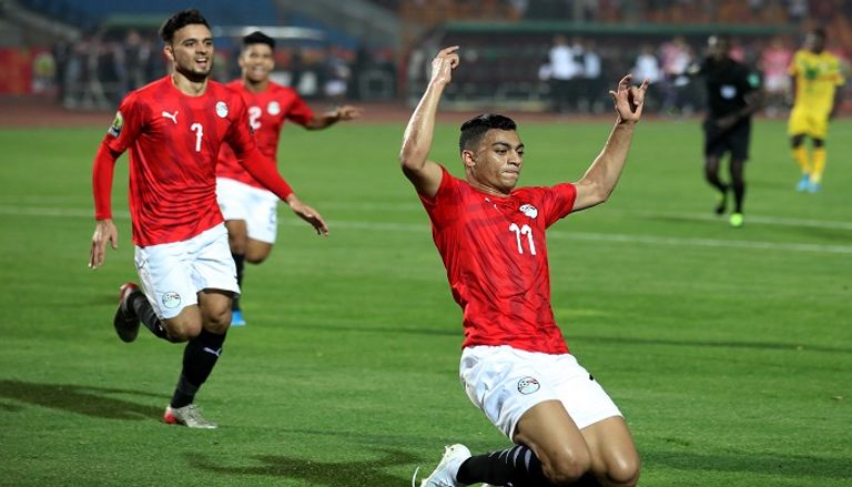 مصطفى محمد مهاجم منتخب مصر الأولمبي روبرتو فيرمينو - محمد صلاح