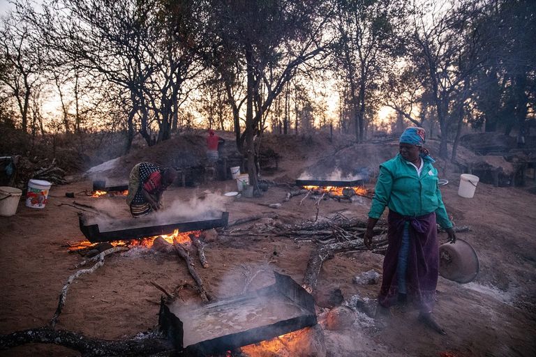 نداهيني ماشيلي منتجة ملح في جنوب أفريقيا