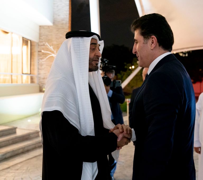 الشيخ محمد بن زايد آل نهيان ونيجيرفان بارزاني