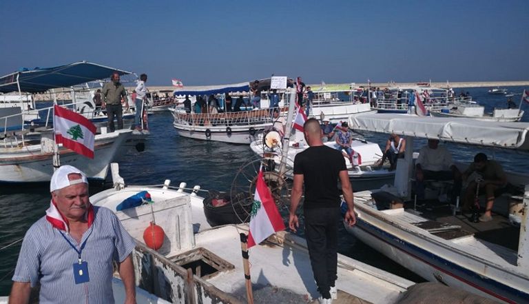 تحرك الصيادين في ميناء طرابلس جانب من مسيرة اللبنانيين في قلعة بعلبك