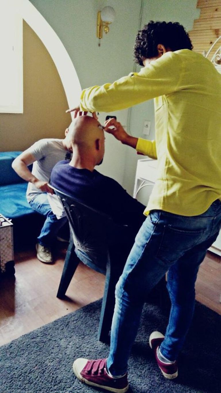 الفنان الراحل هيثم زكي وخطيبته إنجي سلامة