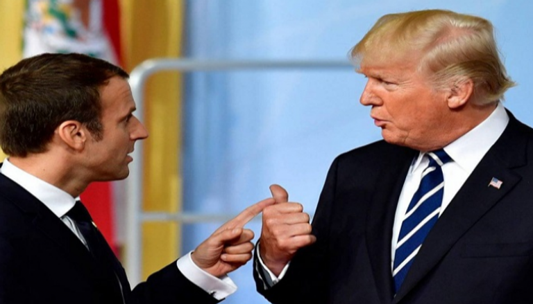 الرئيس الأمريكي ونظيره الفرنسي في لقاء سابق